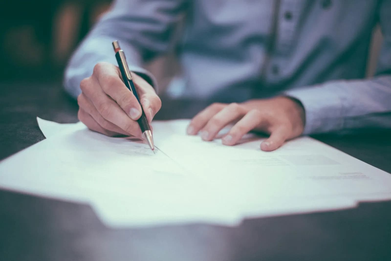 Secure document review and professional handshake context