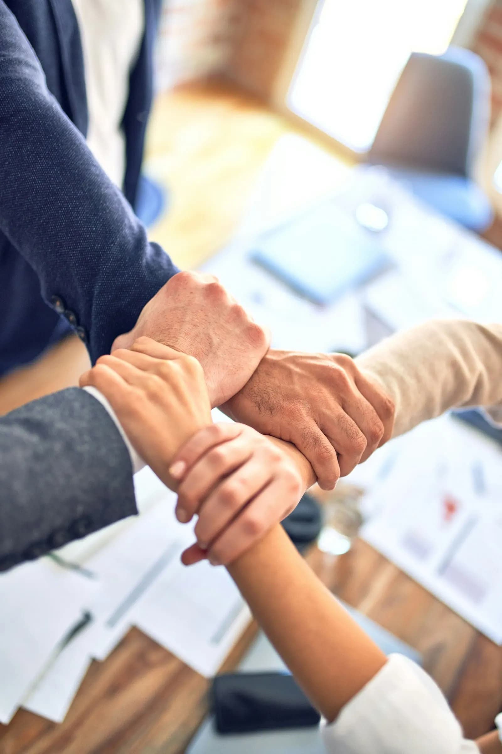 Partners reviewing flexible service models for firm growth